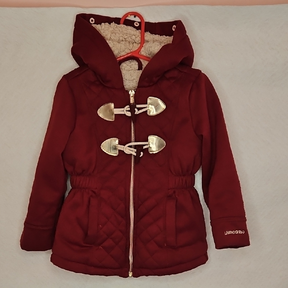 Kids Burgundy Jacket with Gold Accents